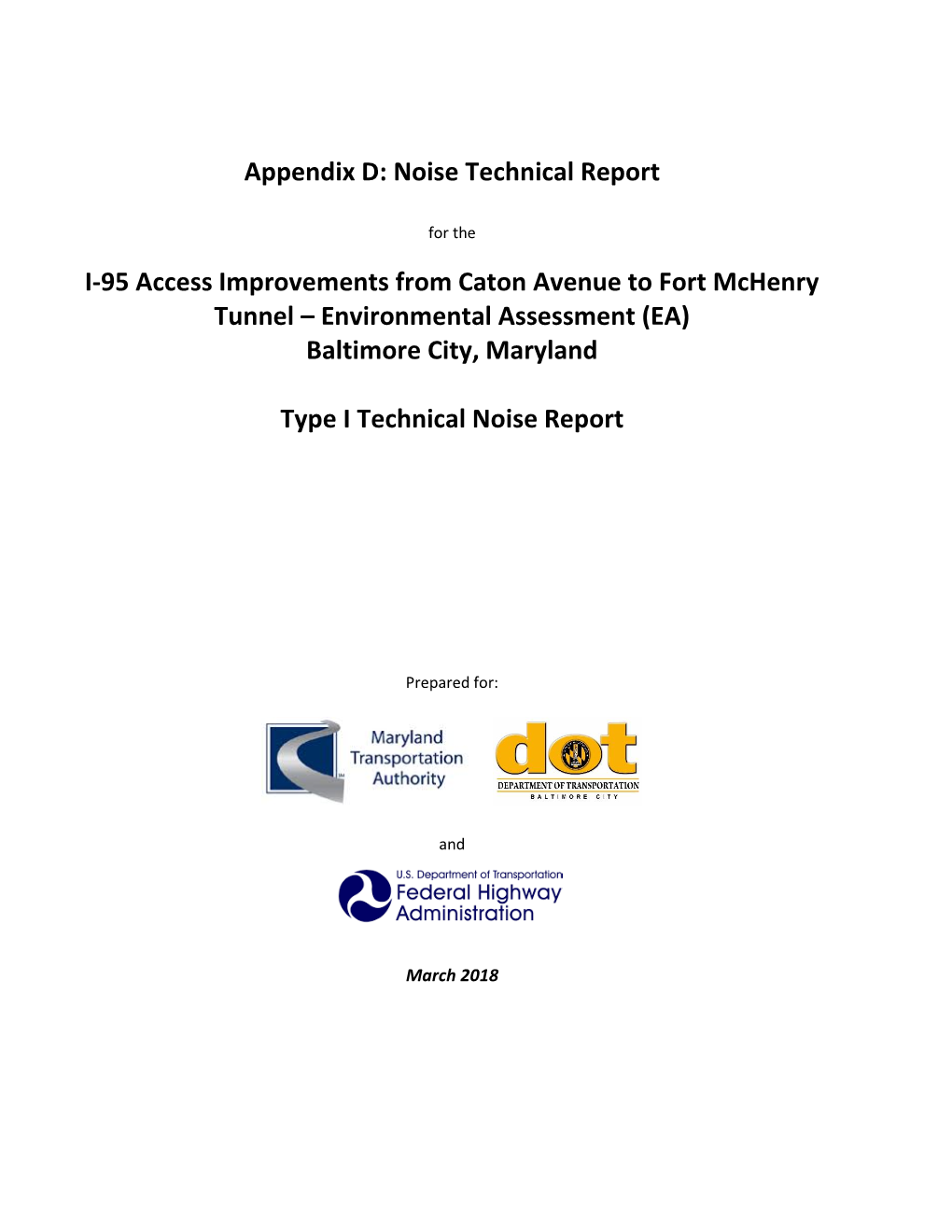 Appendix D: Noise Technical Report I