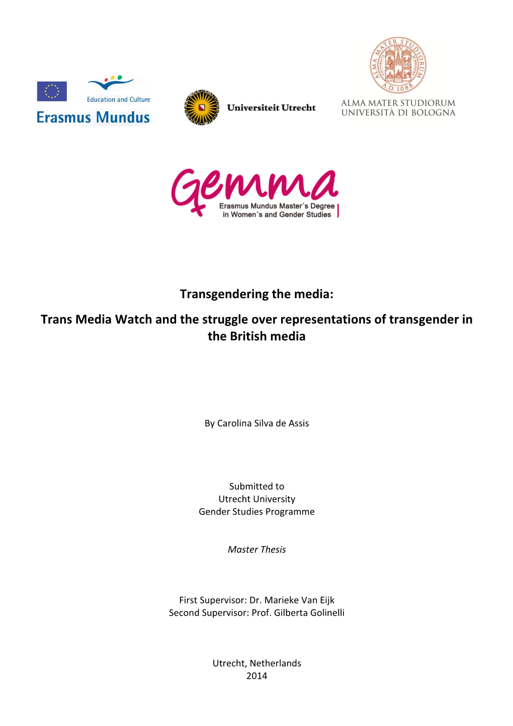 Trans Media Watch and the Struggle Over Representations of Transgender in the British Media