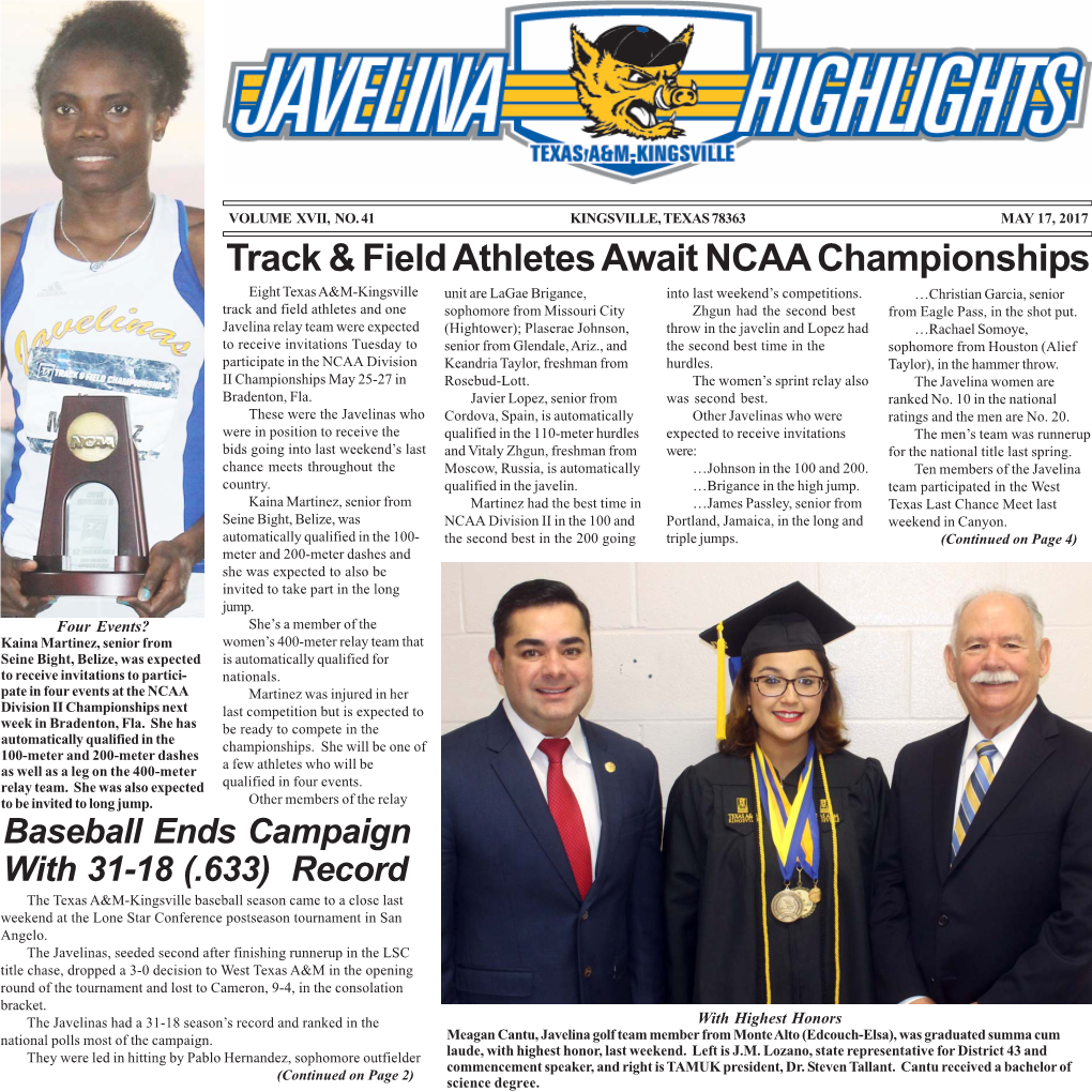 Track & Field Athletes Await NCAA Championships