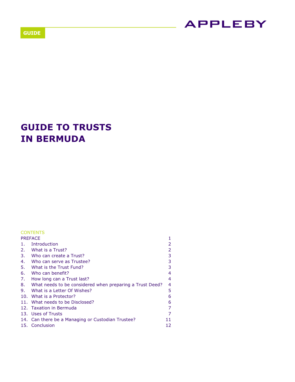 Guide to Trusts in Bermuda