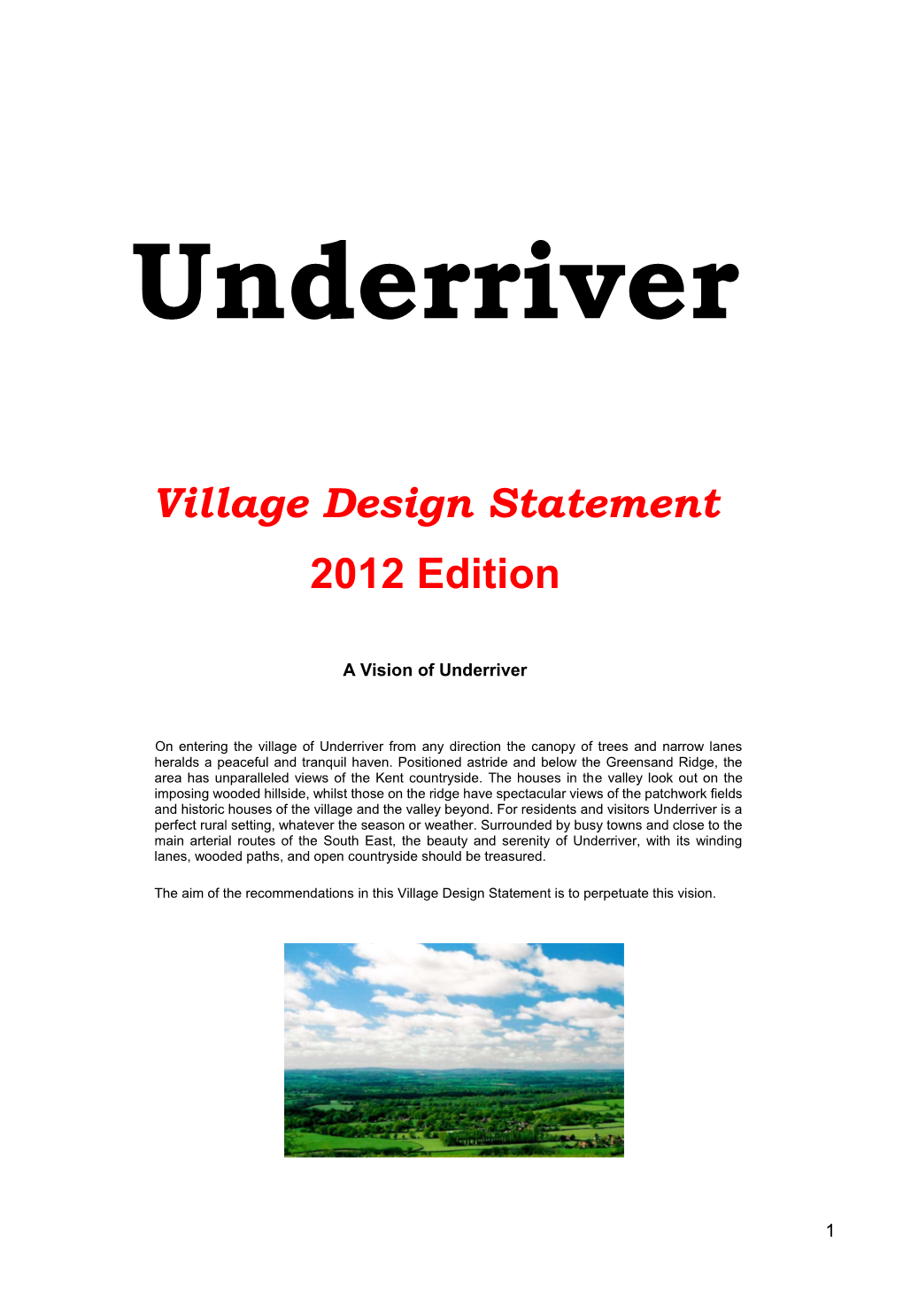 Underriver Village Design Statement