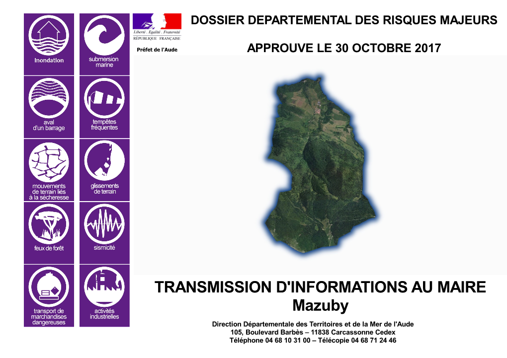 TRANSMISSION D'informations AU MAIRE Mazuby