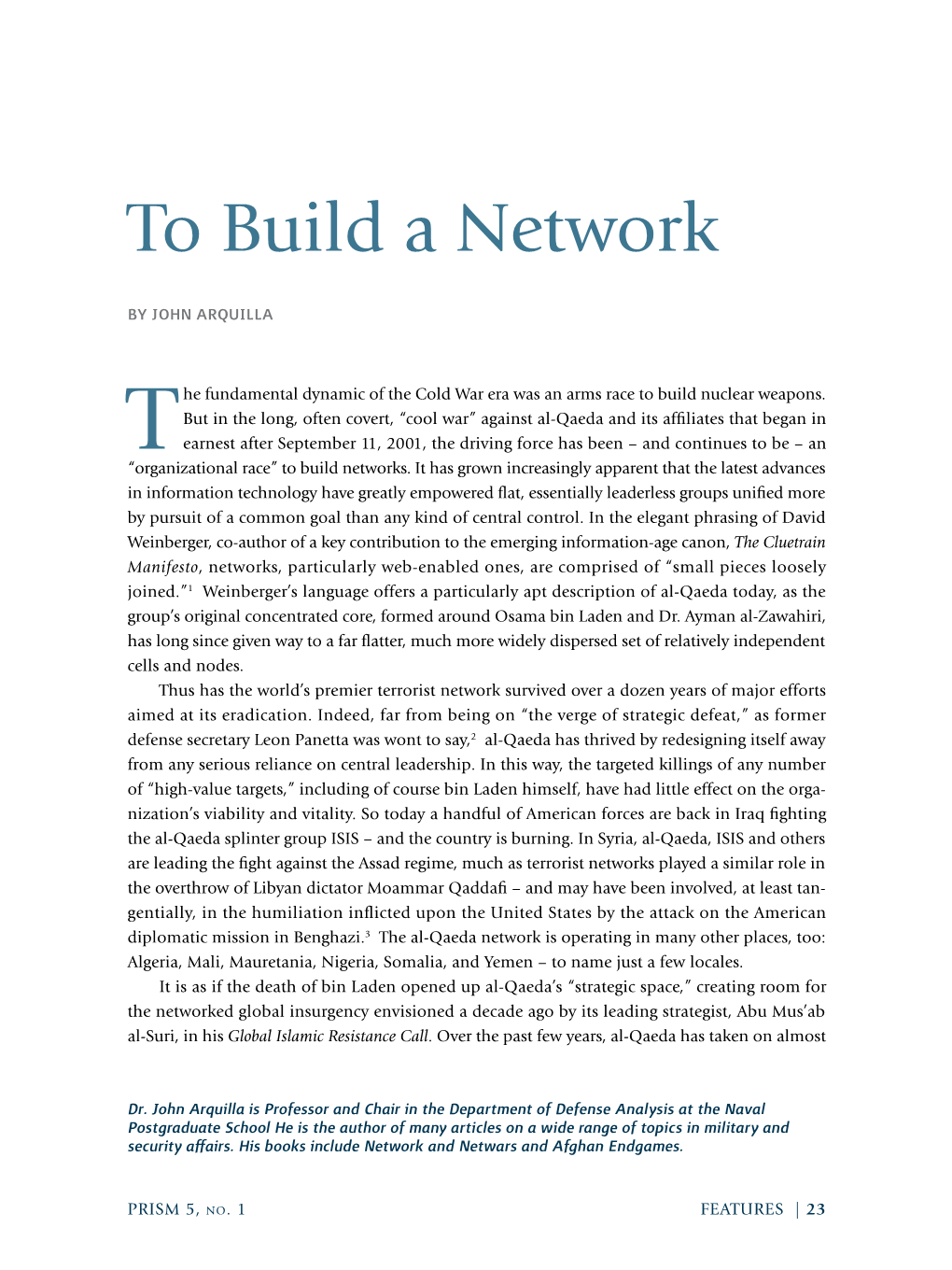 To Build a Network