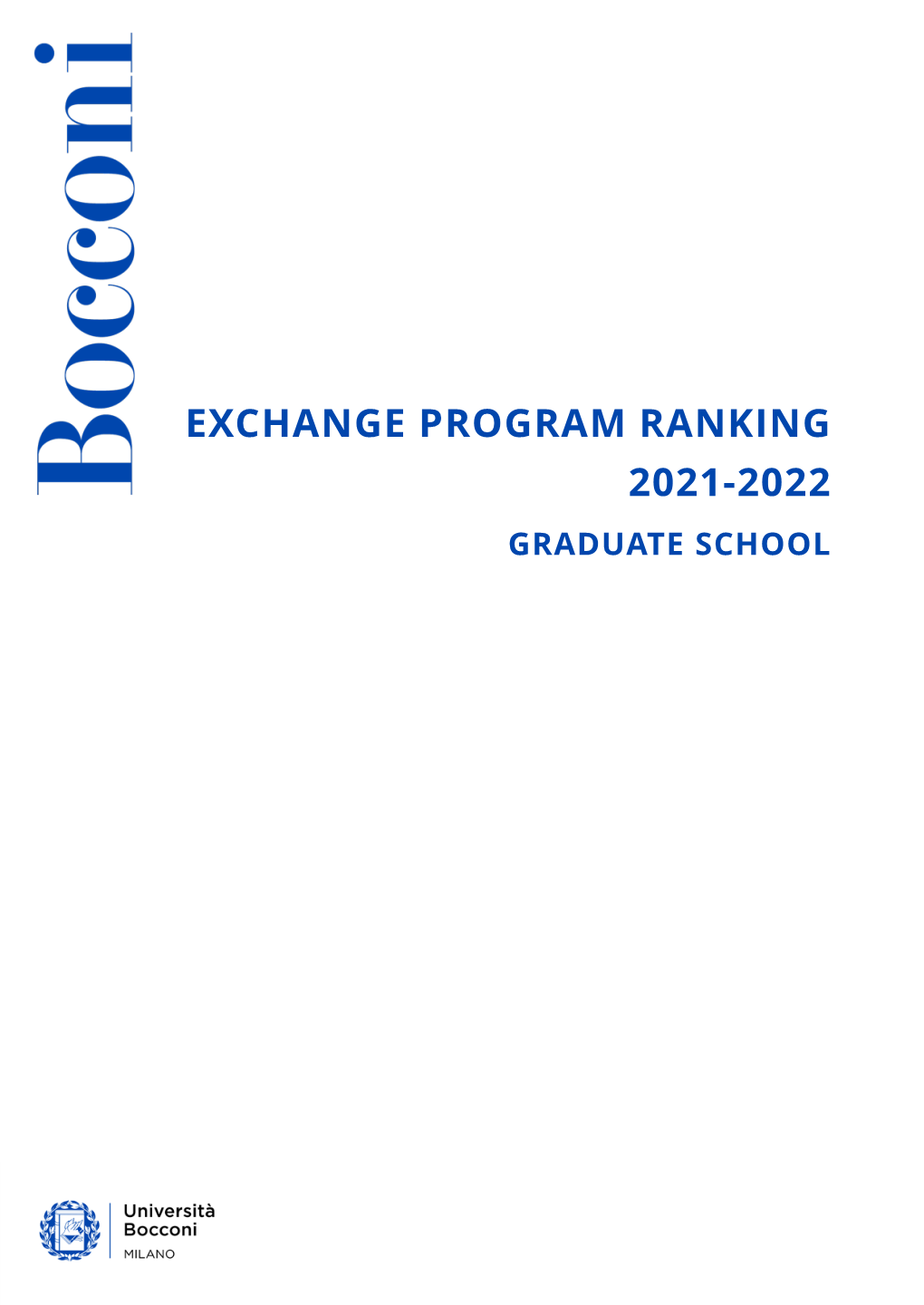 Exchange Program Ranking 2021-2022 Graduate School