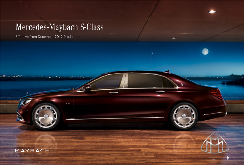 Mercedes-Maybach S-Class Effective from December 2019 Production