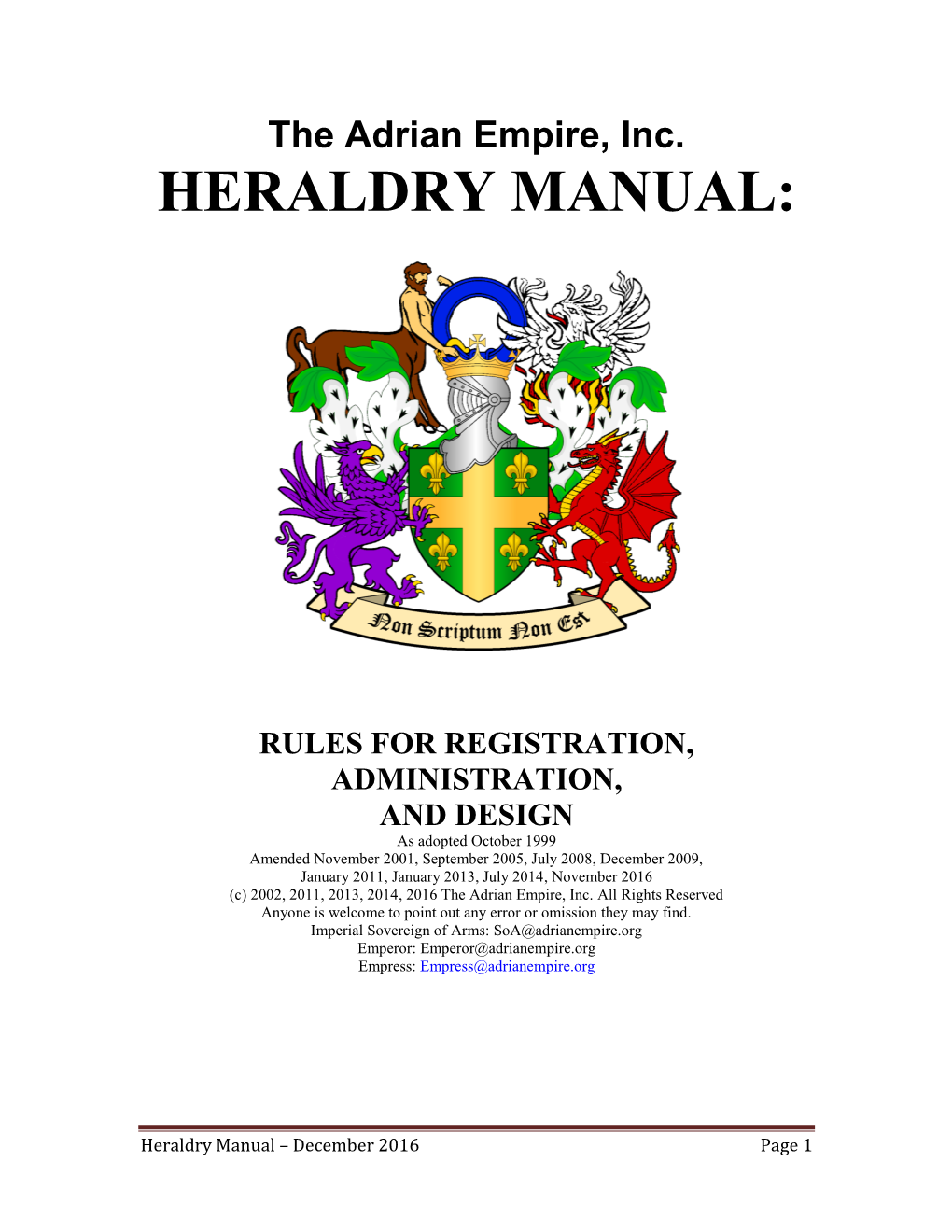 Heraldry Manual