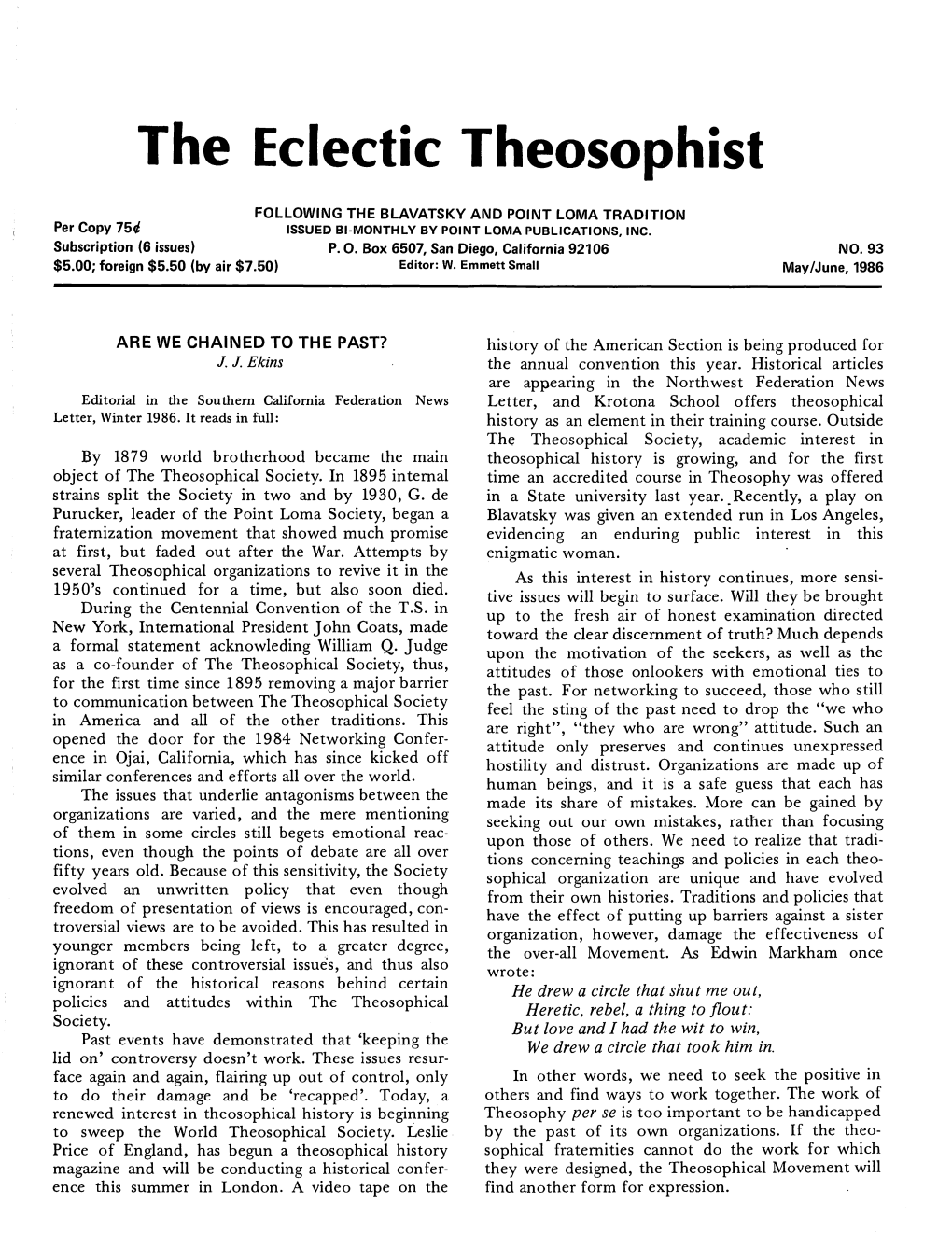 The Eclectic Theosophist