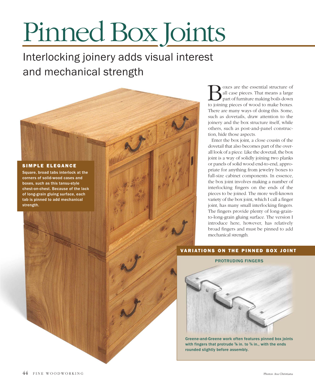 Pinned Box Joints Interlocking Joinery Adds Visual Interest and Mechanical Strength