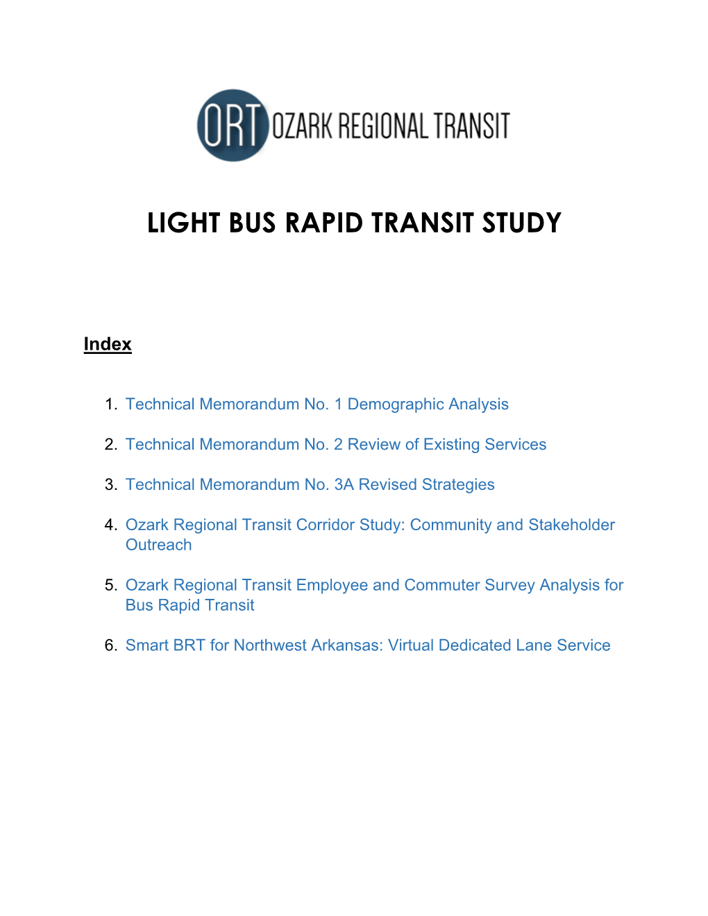 Light Bus Rapid Transit Study