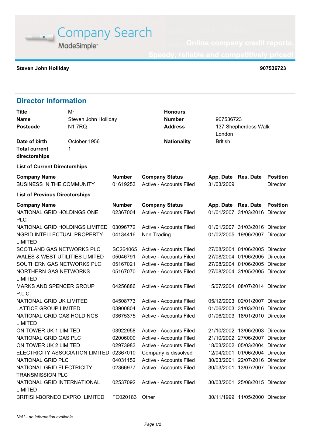 Online Company Credit Reports. Speedy, Reliable and Competitively Priced!