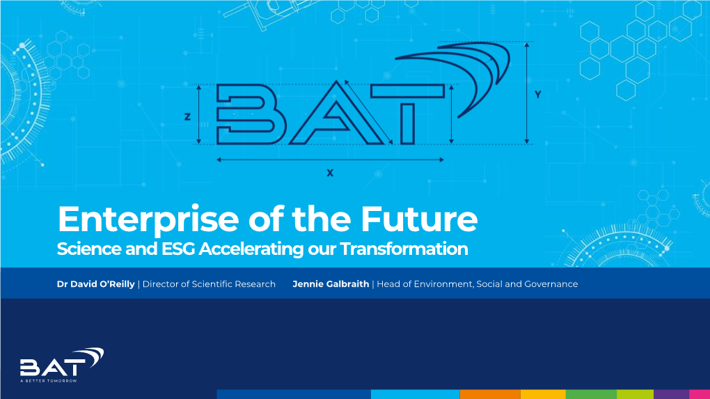Enterprise of the Future Science and ESG Accelerating Our Transformation