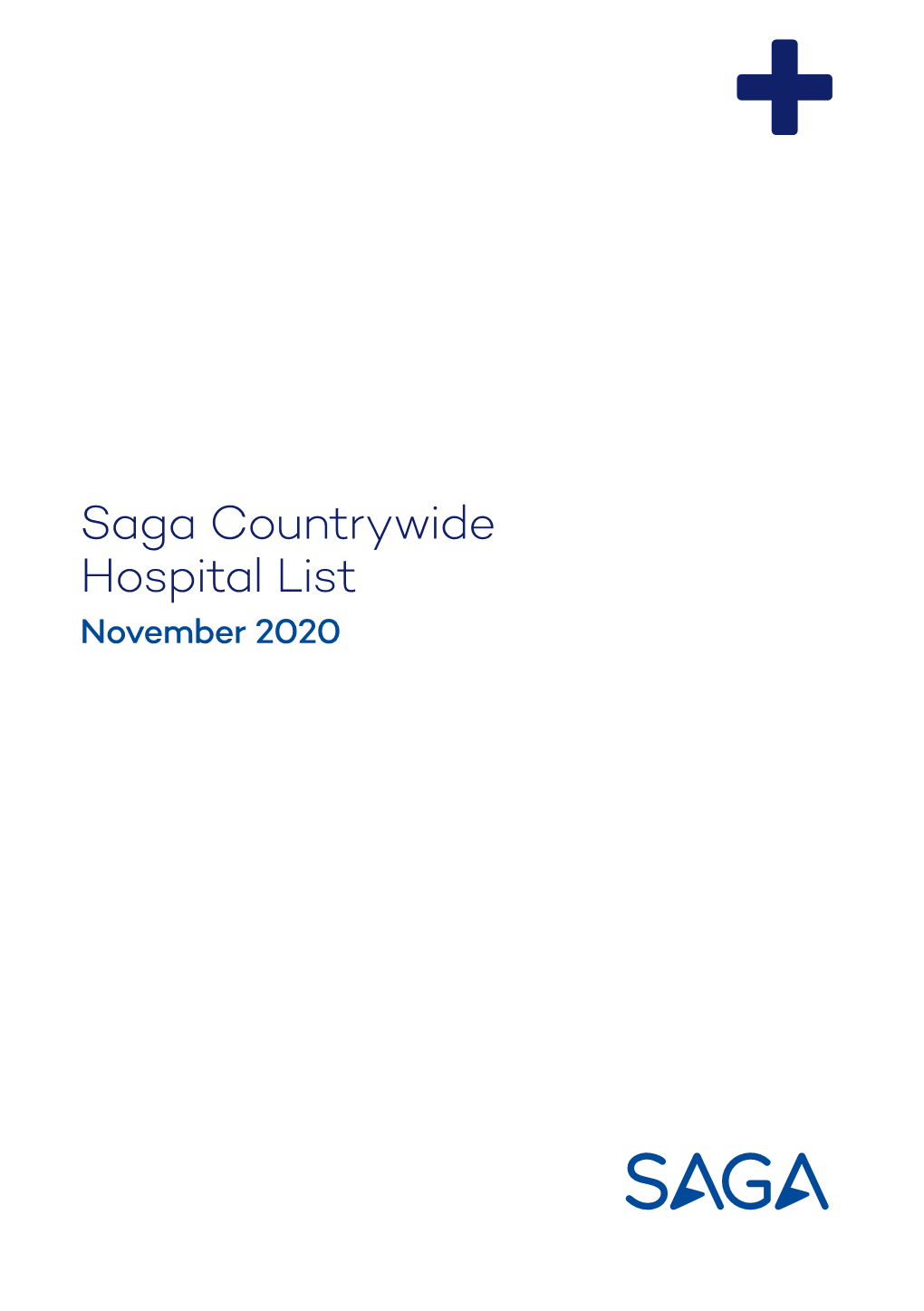 Saga Countrywide Hospital List November 2020 Contents