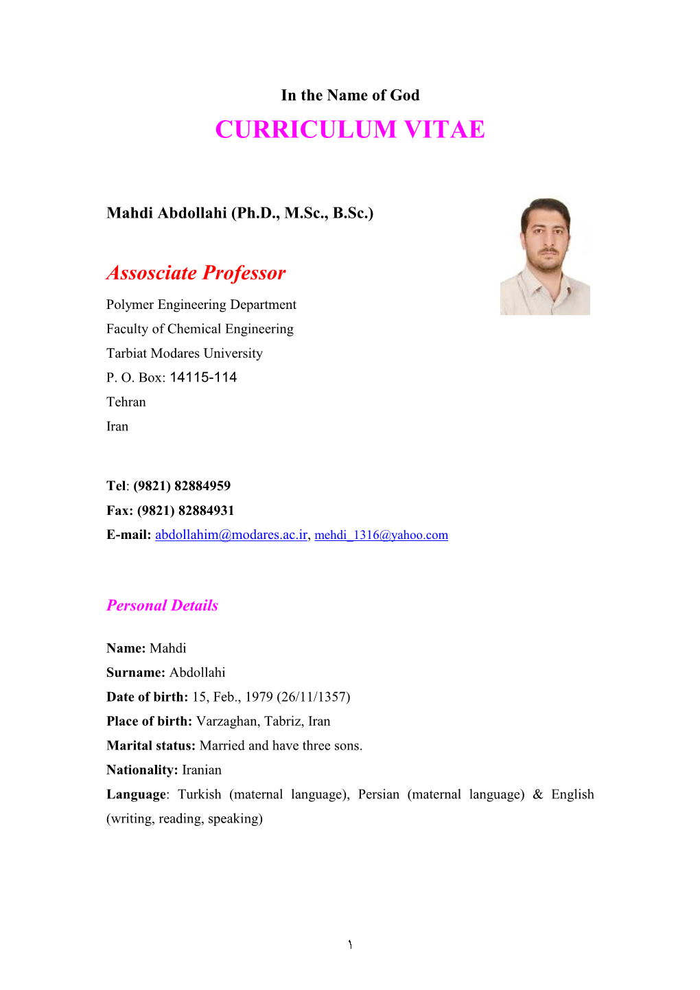 Curriculum Vitae