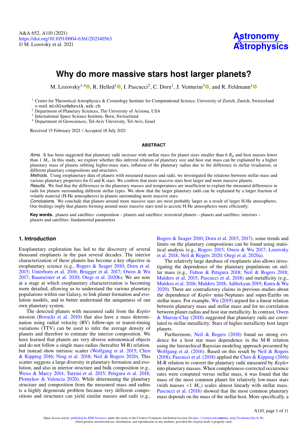 Why Do More Massive Stars Host Larger Planets? M