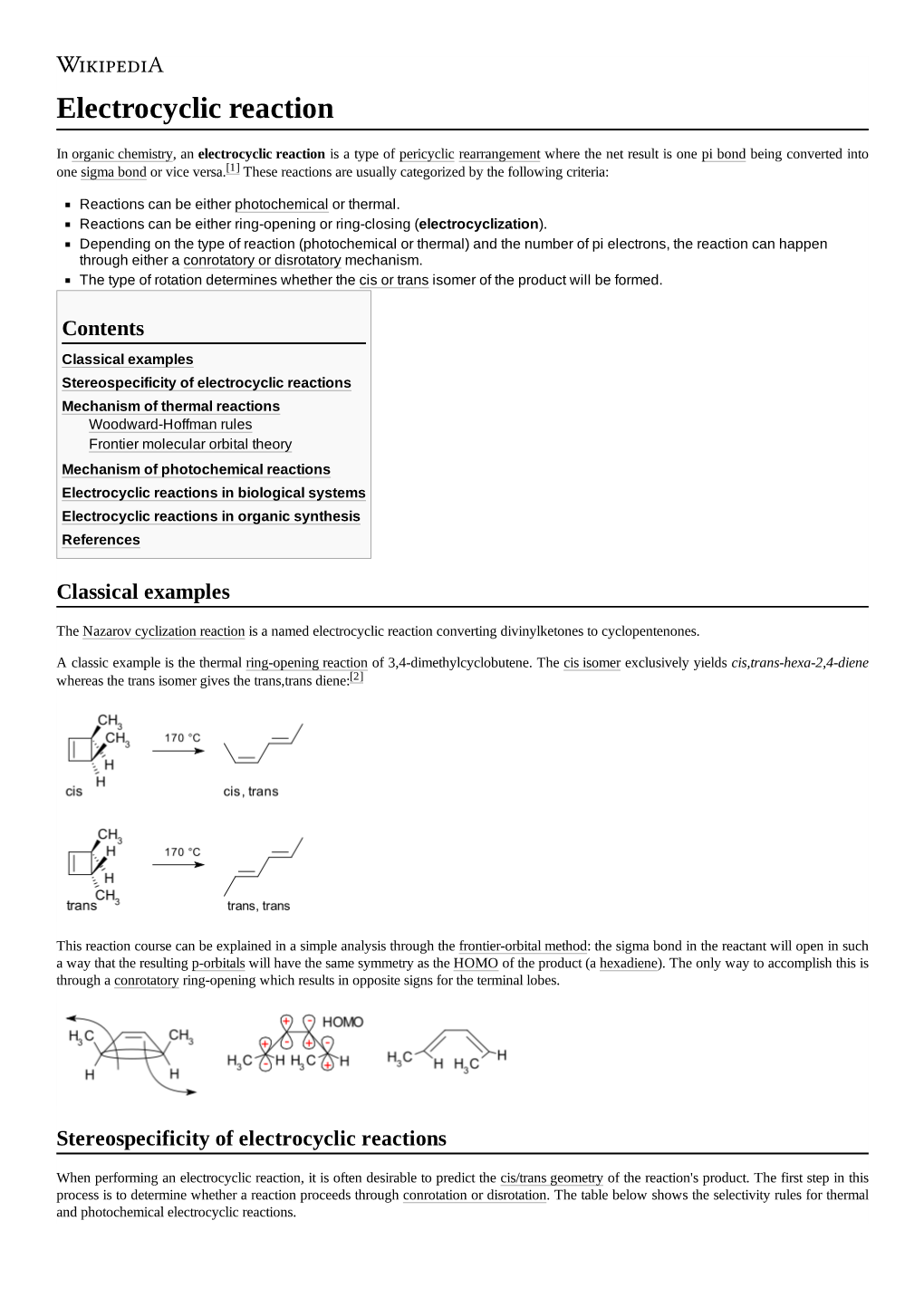 Electrocyclic Reaction