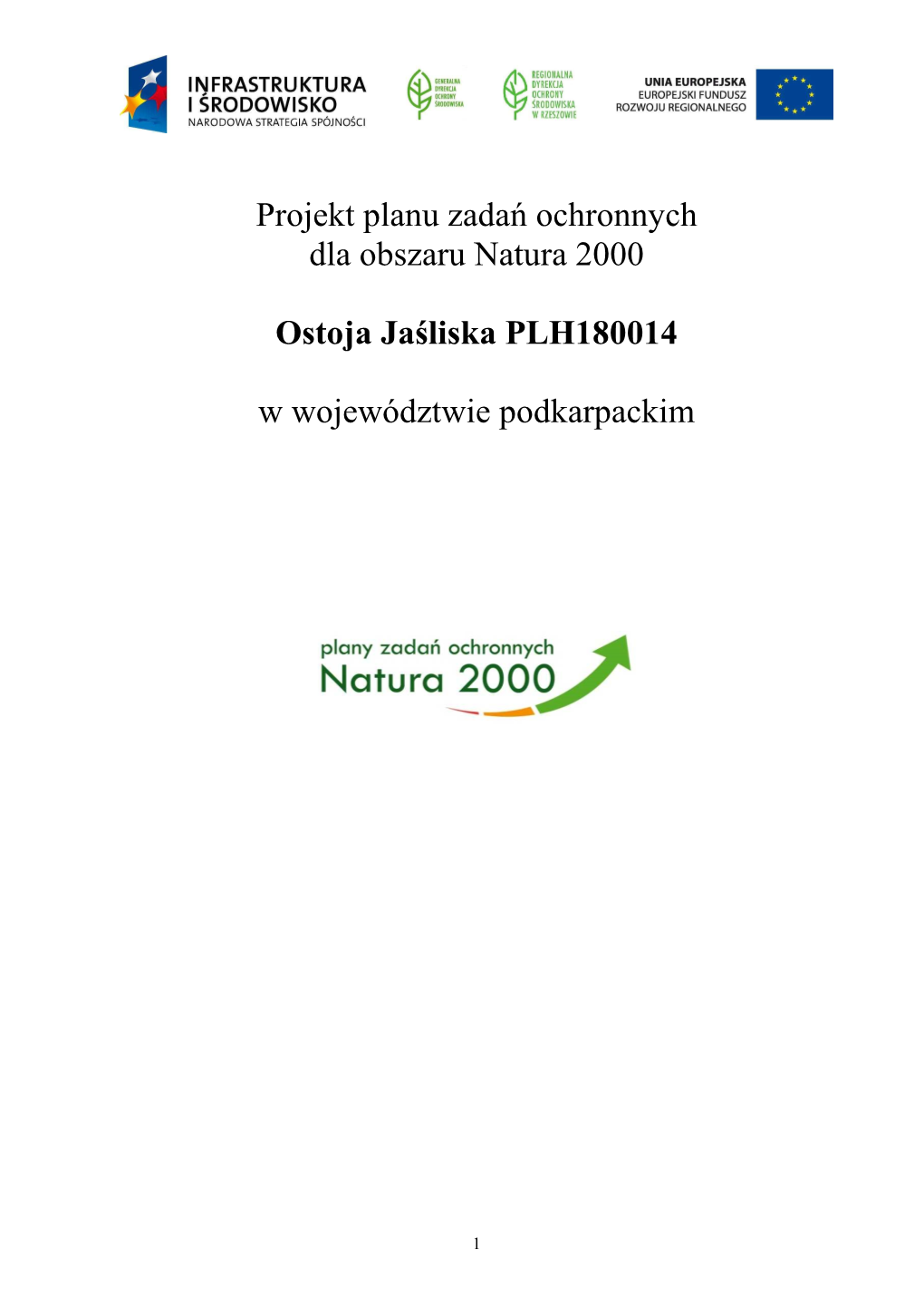 Projekt Planu Zadań Ochronnych Dla Obszaru Natura 2000 Ostoja