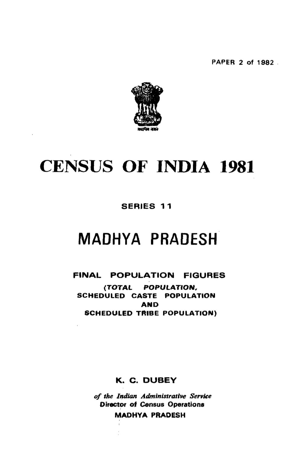 Final Population Figures, Series-11