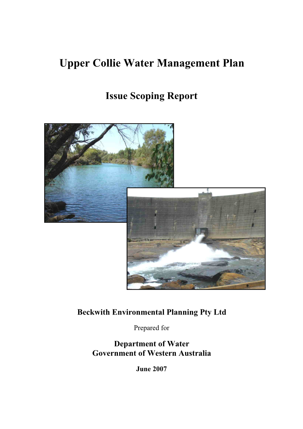 Upper Collie Water Management Plan