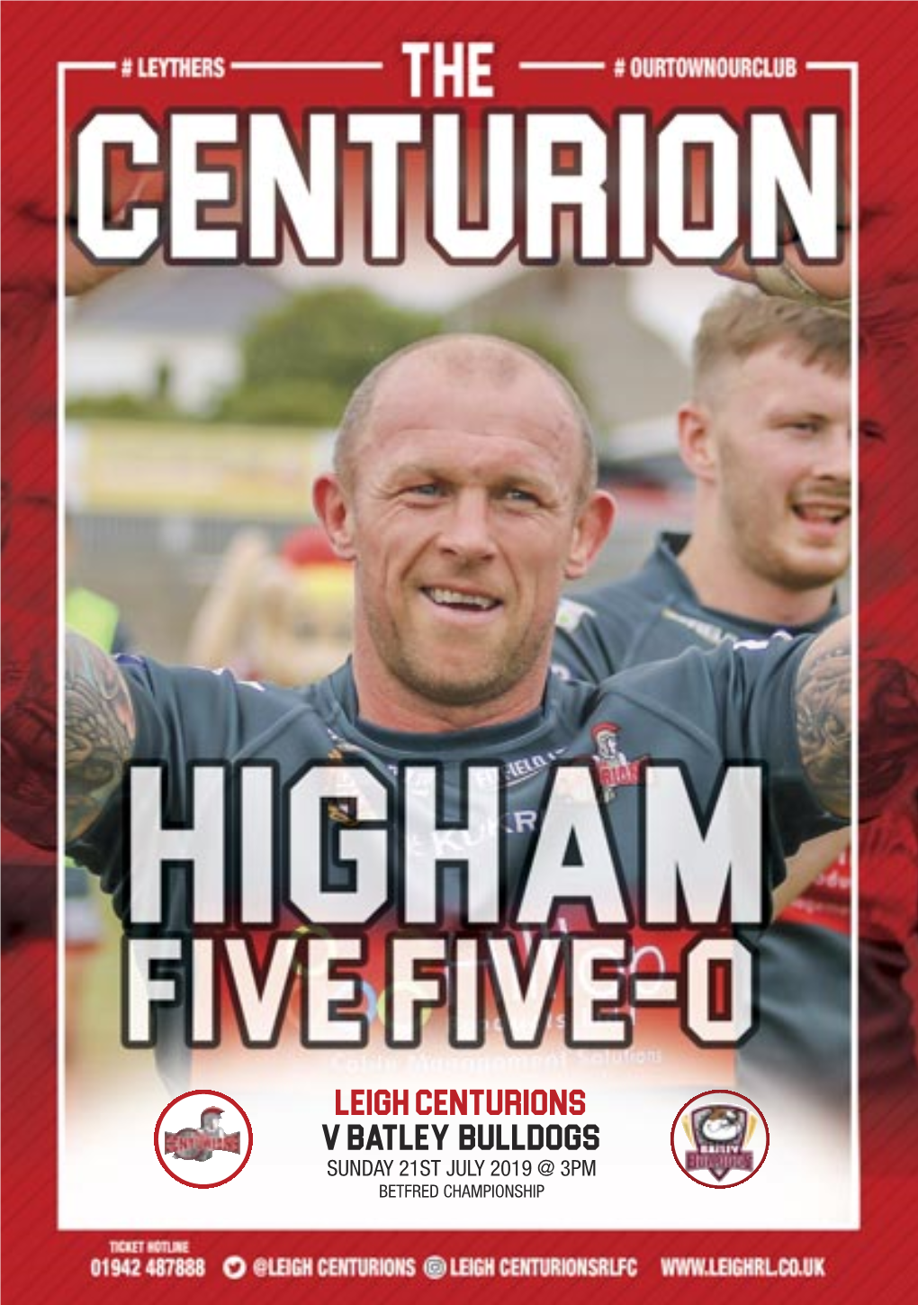 Leigh Centurions V BATLEY BULLDOGS SUNDAY 21ST JULY 2019 @ 3PM BETFRED CHAMPIONSHIP FROM# LEYTHERS the TOP# OURTOWNOURCLUB