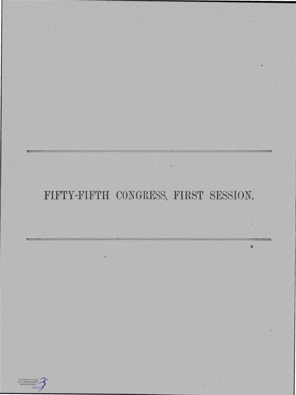 Fifty-Fifth Congress, First Session