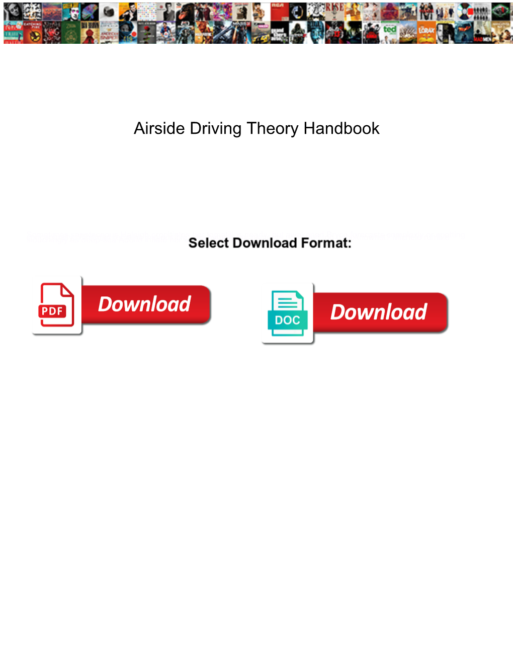 Airside Driving Theory Handbook