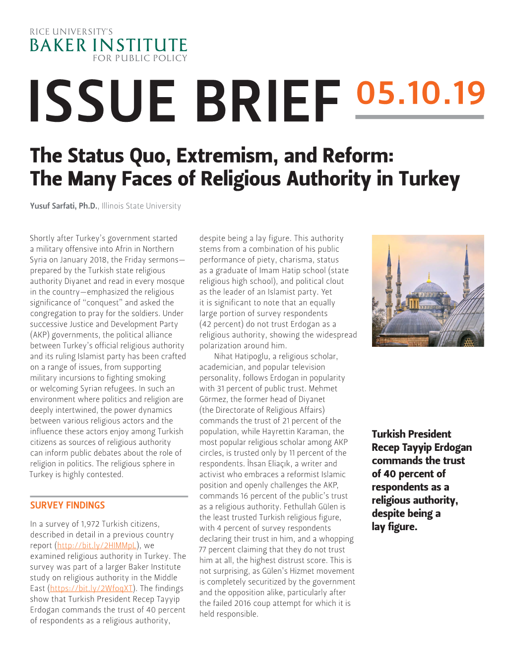 The Many Faces of Religious Authority in Turkey