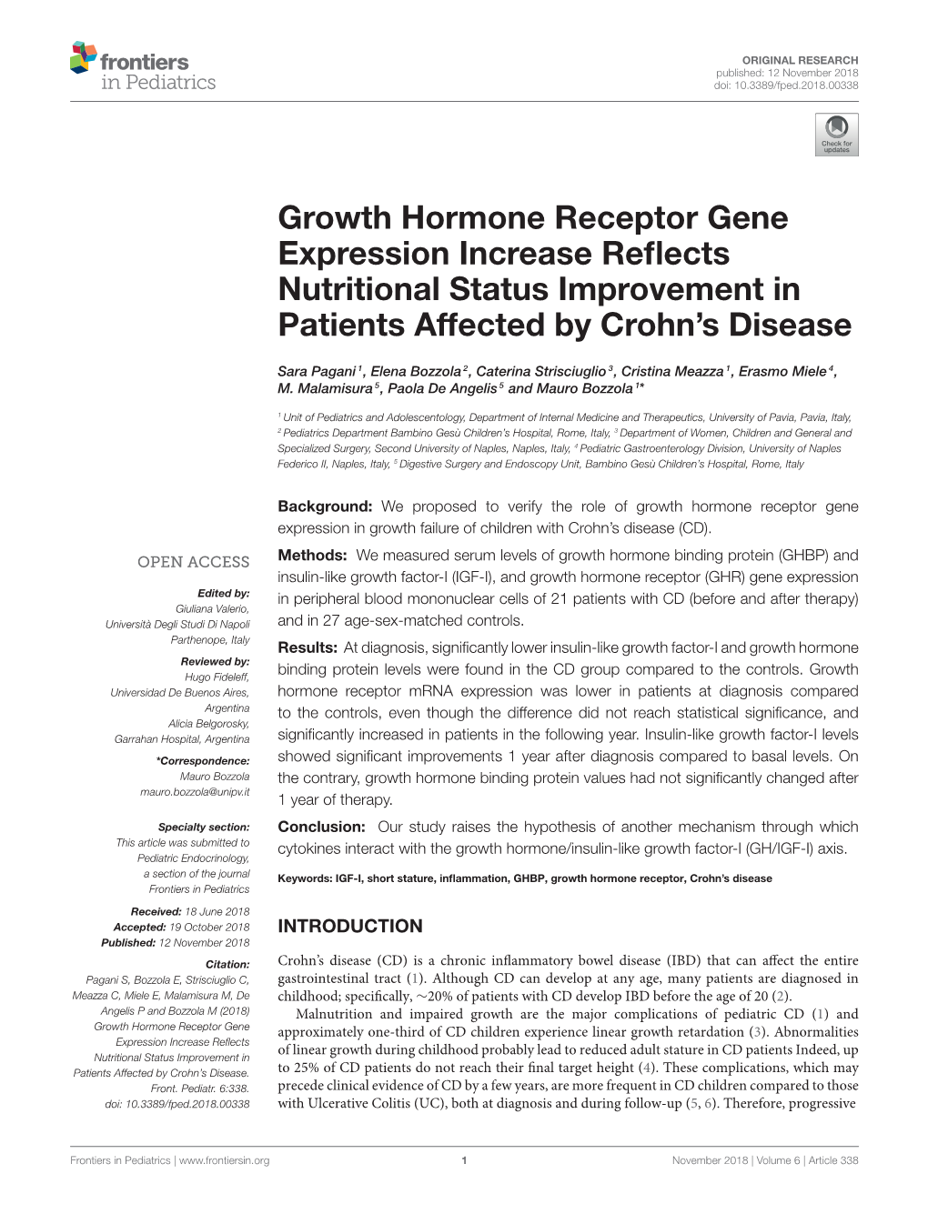 Growth Hormone Receptor Gene Expression Increase Reflects