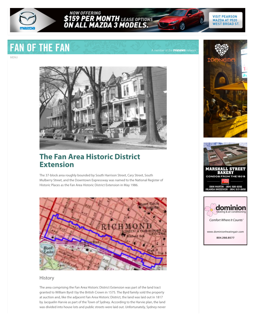 The Fan Area Historic District Extension