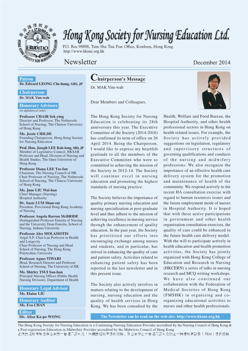 Newsletter December 2014