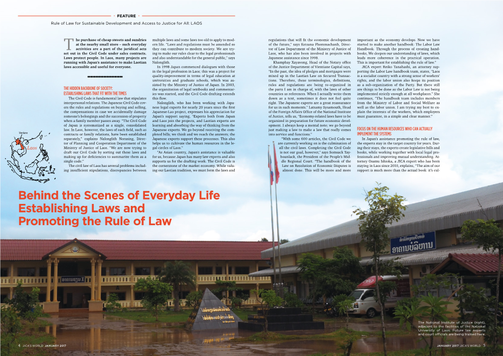 Behind the Scenes of Everyday Life Establishing Laws and Promoting the Rule of Law