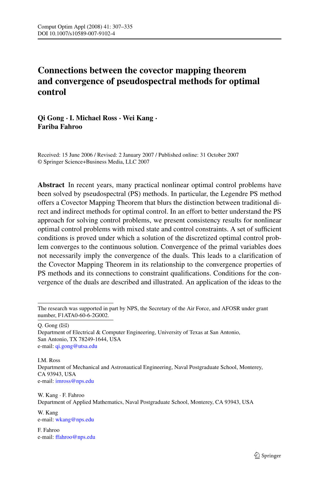 Connections Between the Covector Mapping Theorem and Convergence of Pseudospectral Methods for Optimal Control