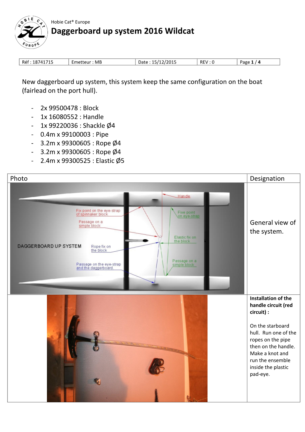 Daggerboard up System 2016 Wildcat