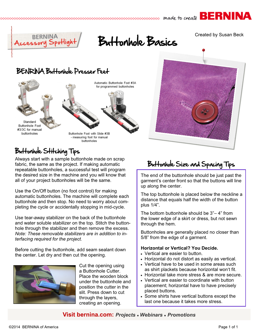 Buttonhole Basics