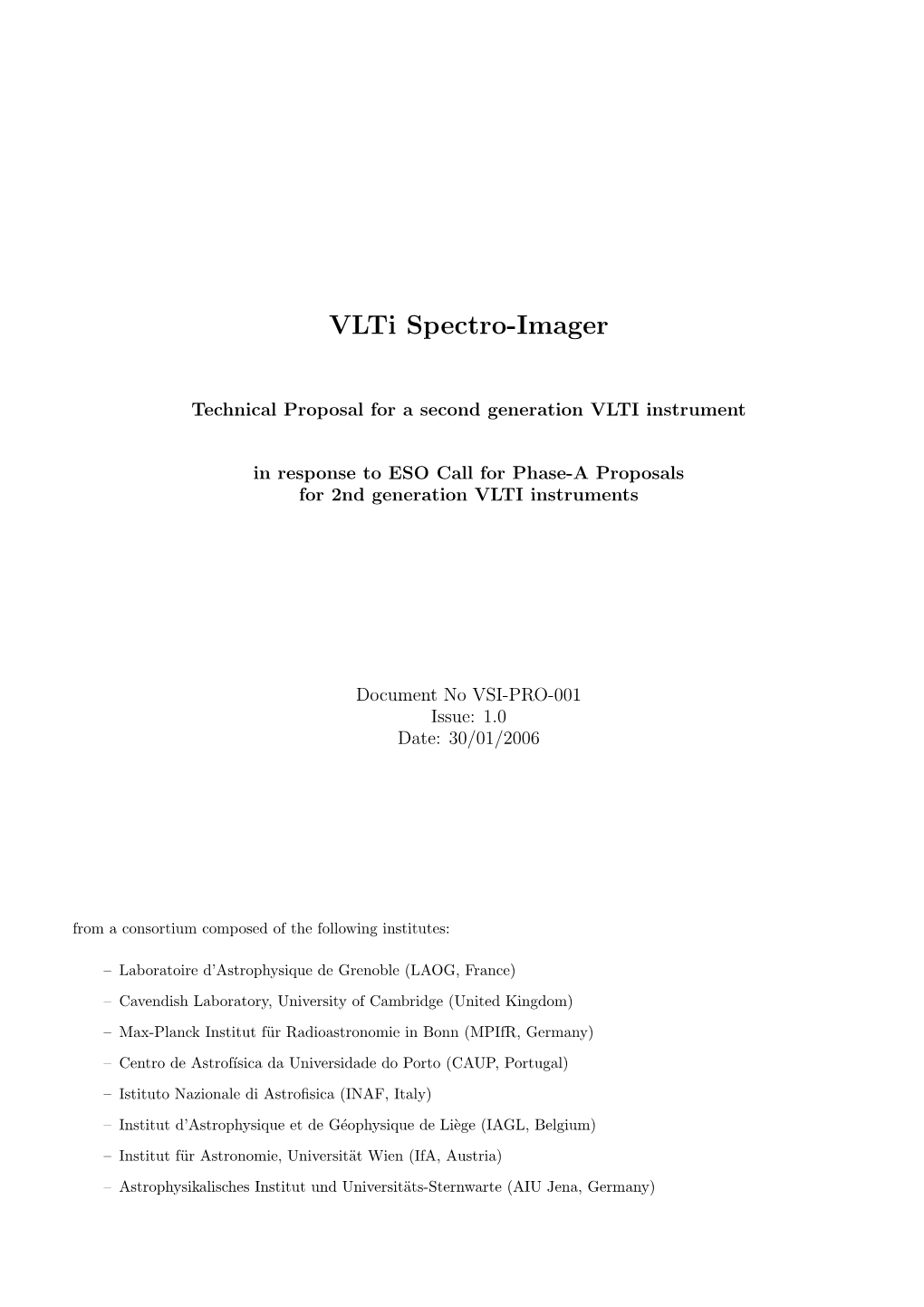 VLTI Spectro Imager