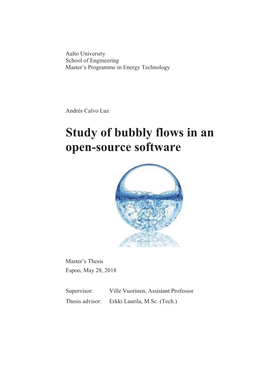 Study of Bubbly Flows in an Open-Source Software