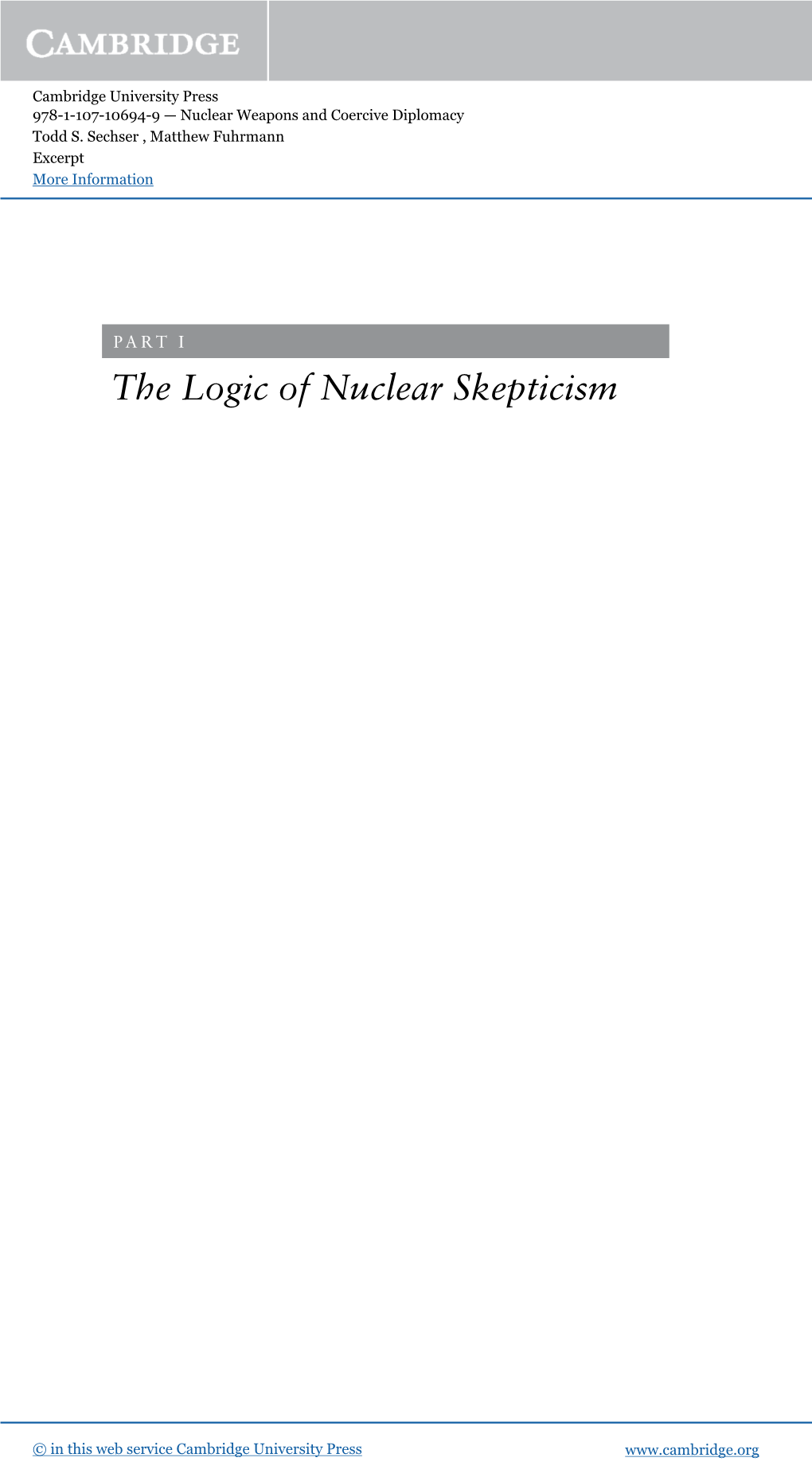 The Logic of Nuclear Skepticism