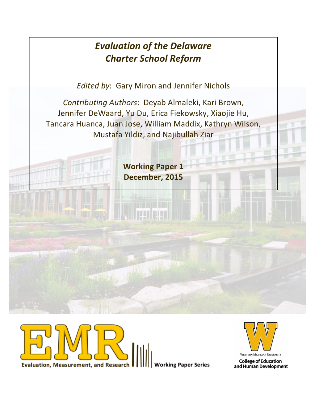 Evaluation of the Delaware Charter School Reform