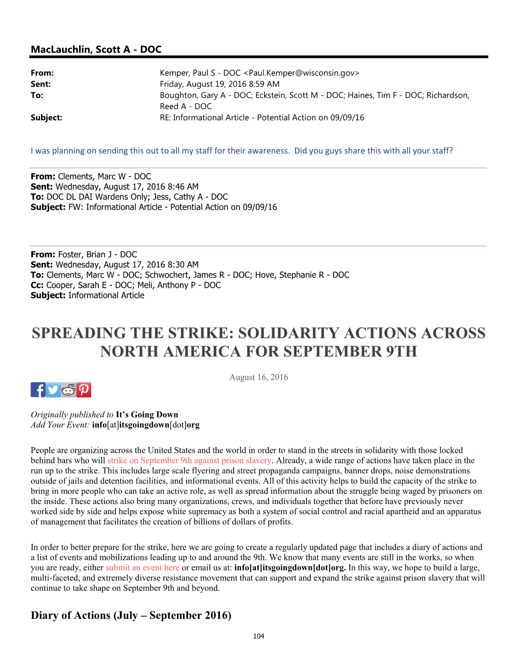 Spreading the Strike: Solidarity Actions Across North America for September 9Th