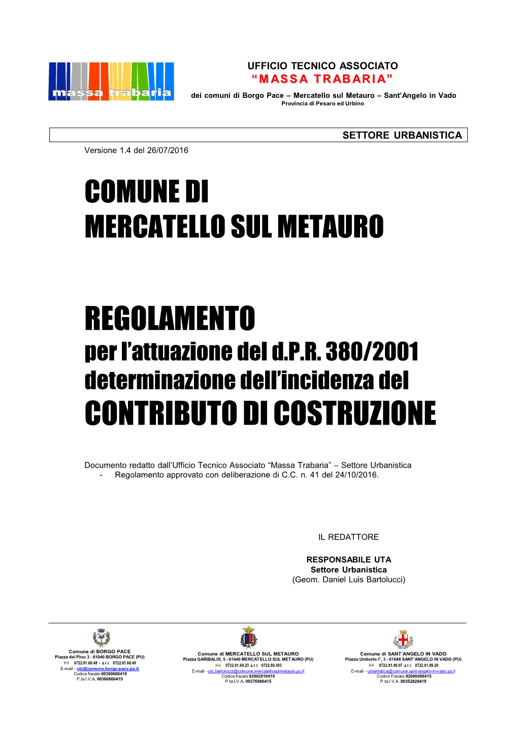 Regolamento Contributo Di