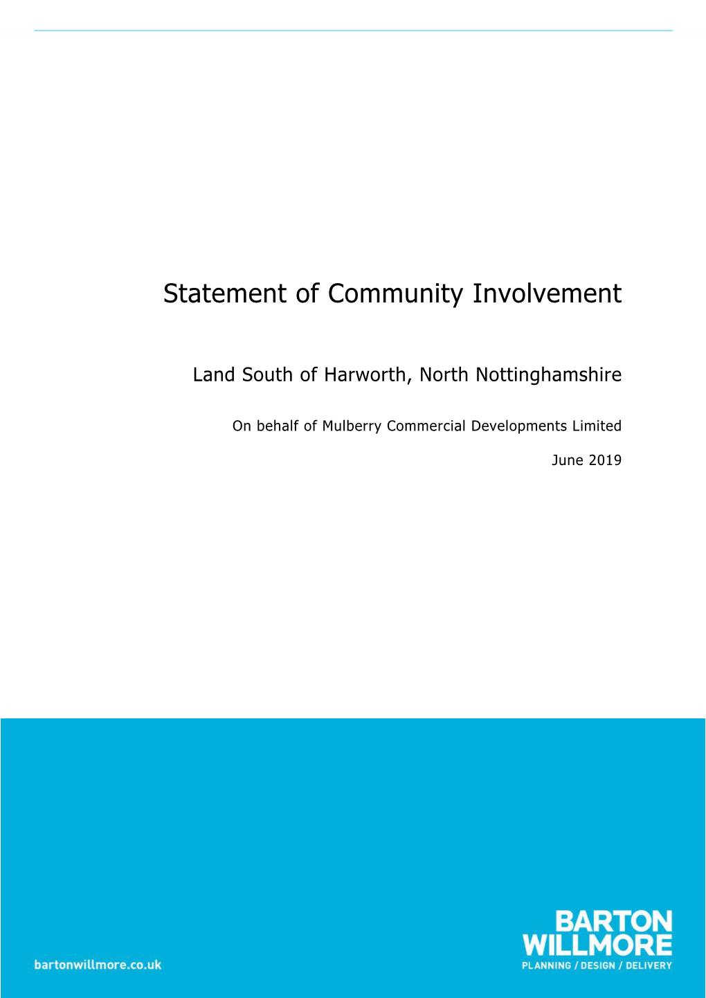 Statement of Community Involvement