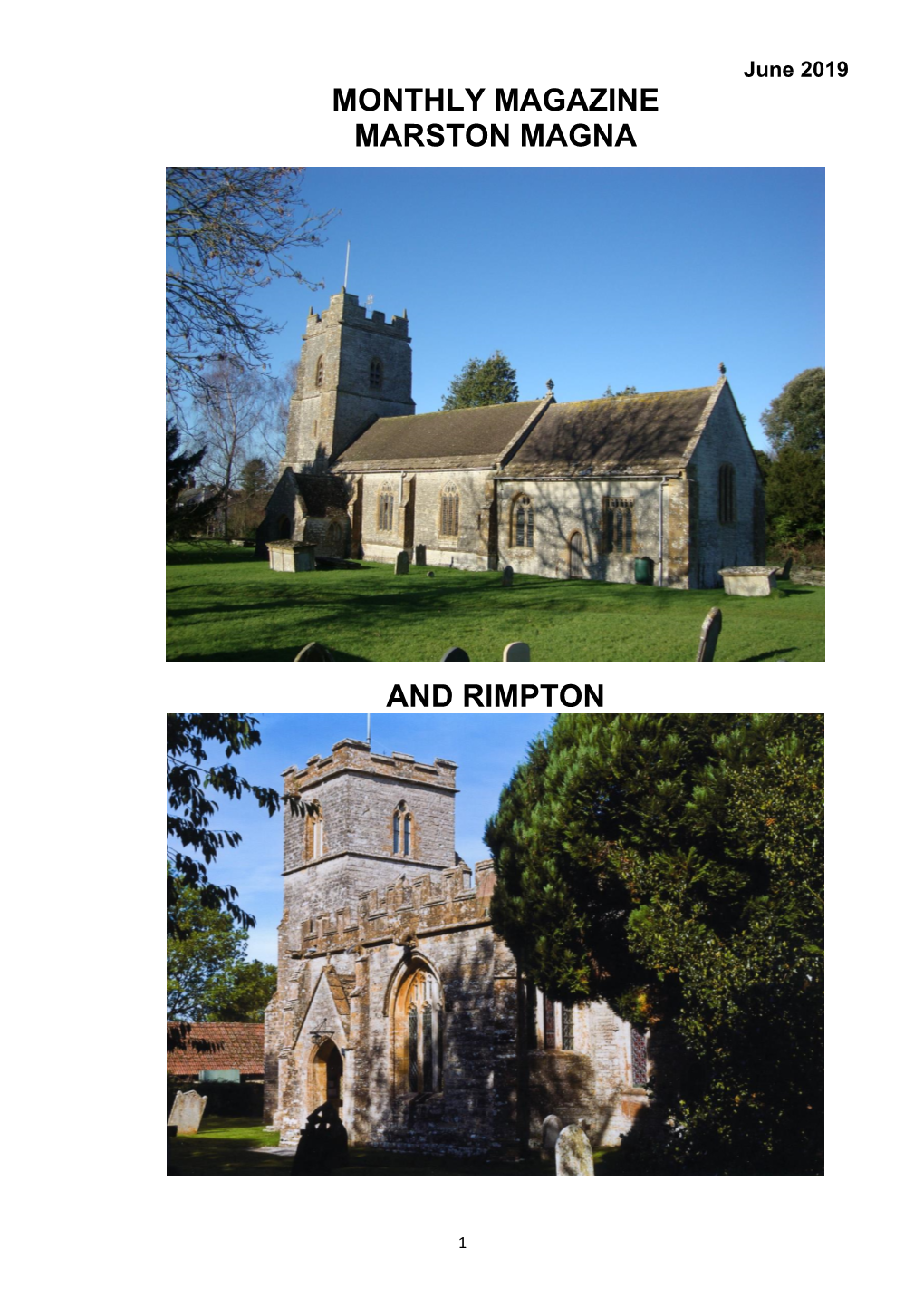 Monthly Magazine Marston Magna and Rimpton