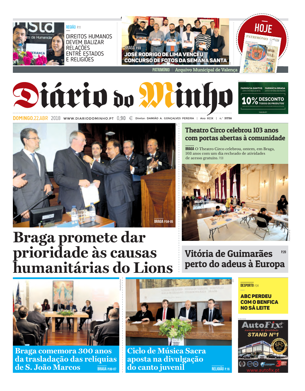 Braga Promete Dar Prioridade Às Causas Humanitárias Do Lions