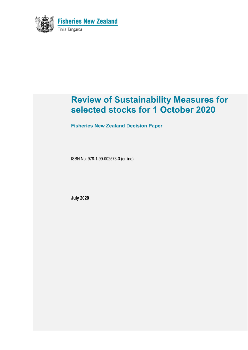 Review of Sustainability Measures for Selected Stocks for 1 October 2020