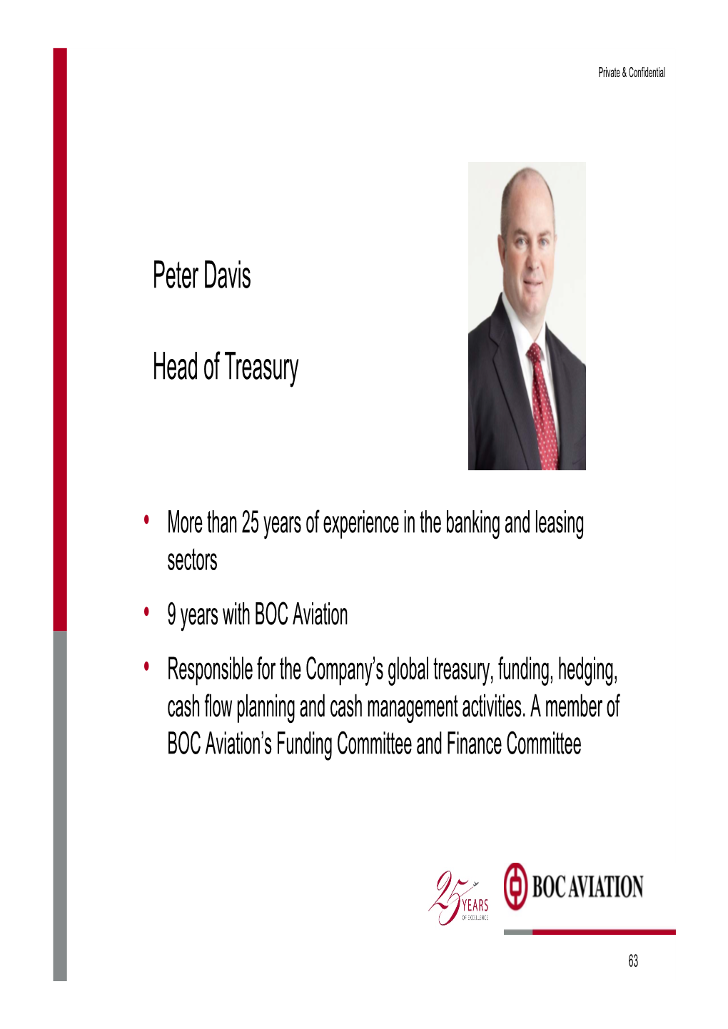Peter Davis Head of Treasury