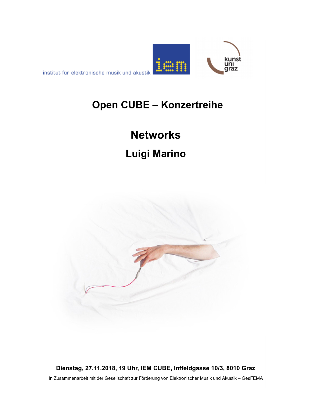 Open CUBE – Konzertreihe Networks Luigi Marino