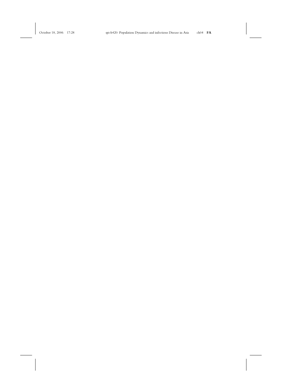 Population Dynamics and Infectious Disease in Asia Ch04 FA October 18, 2006 17:28 Spi-B420: Population Dynamics and Infectious Disease in Asia Ch04 FA