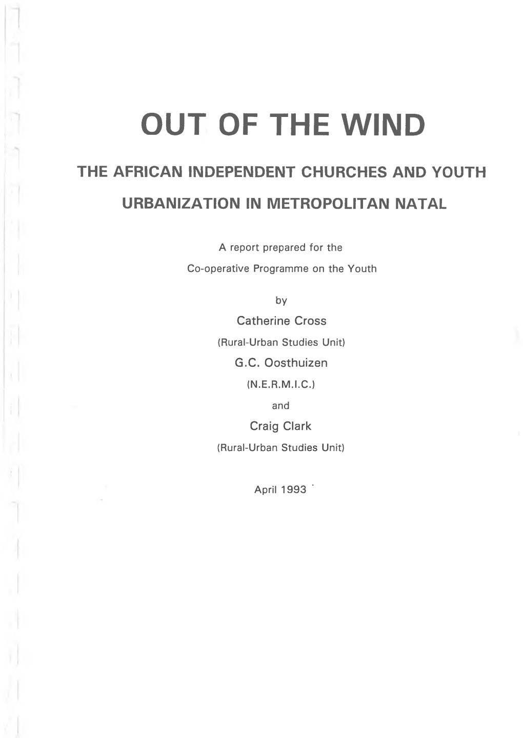 Out of the Wind the African Independent