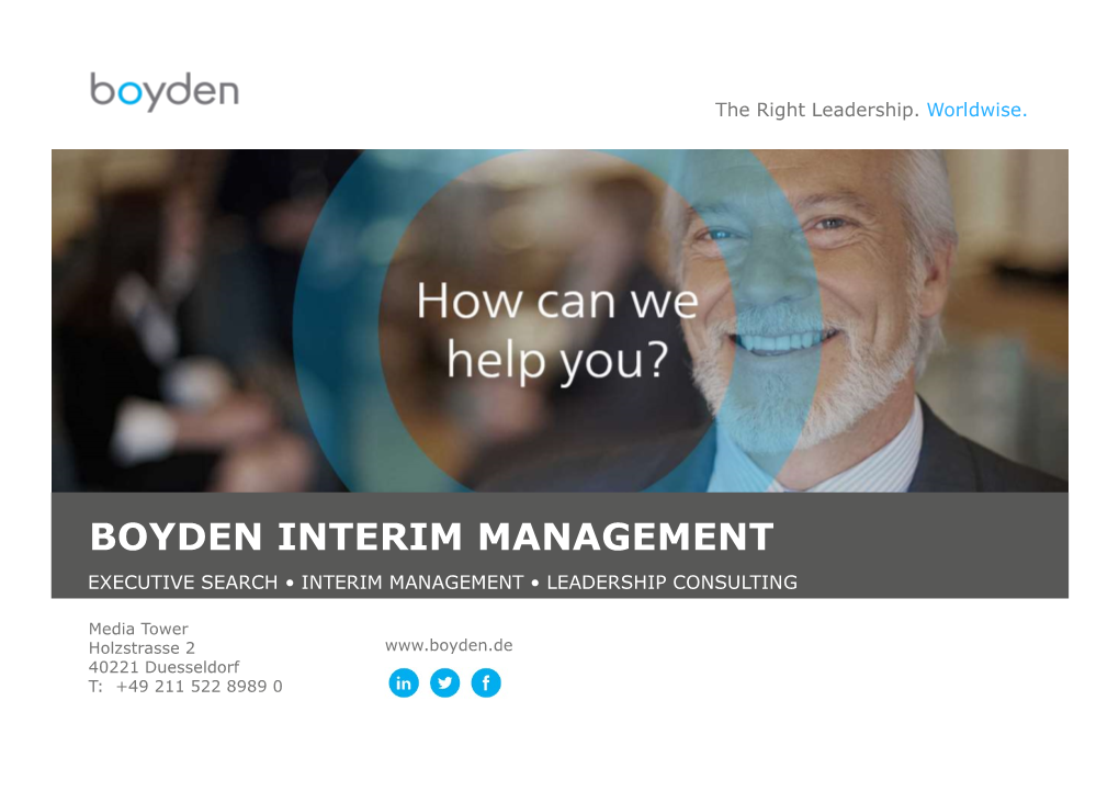 Boyden Interim Management Executive Search • Interim Management • Leadership Consulting