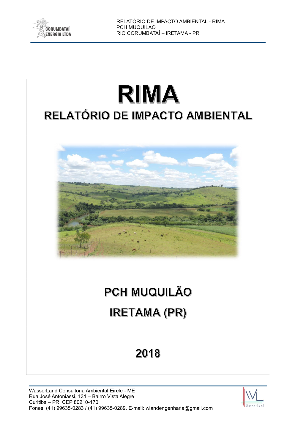 Rima Pch Muquilão Rio Corumbataí – Iretama - Pr