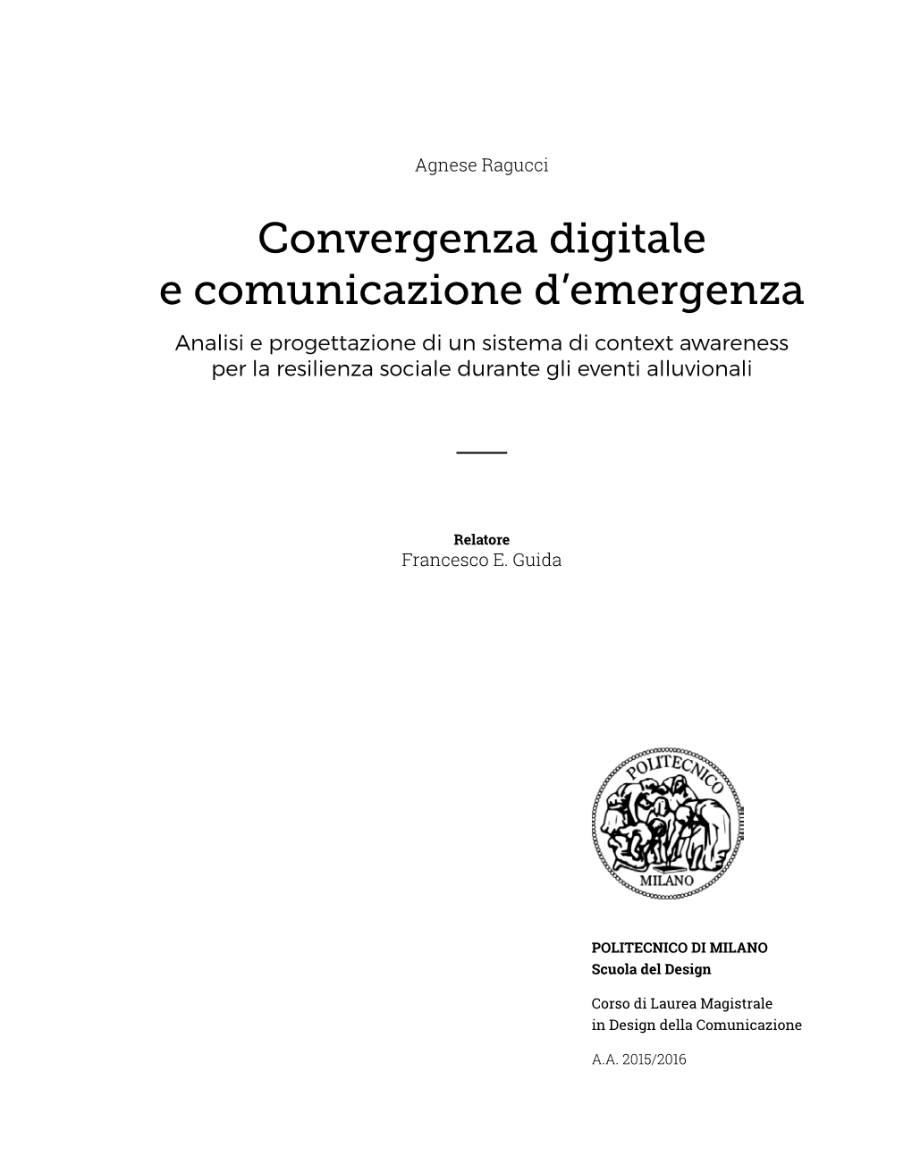Convergenza Digitale E Comunicazione D'emergenza